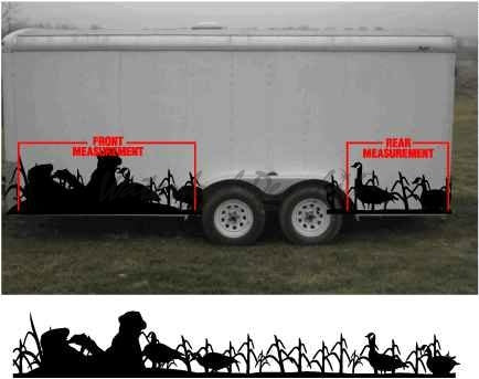 Goose Trailer Decal - Goose Trailer Decal Hunting Field Scene 9000