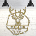 Personalized Geometrix Buck Metal Sign