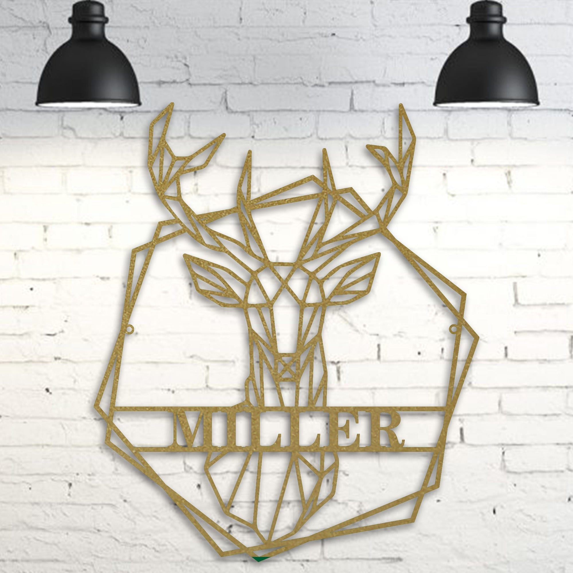 Personalized Geometrix Buck Metal Sign