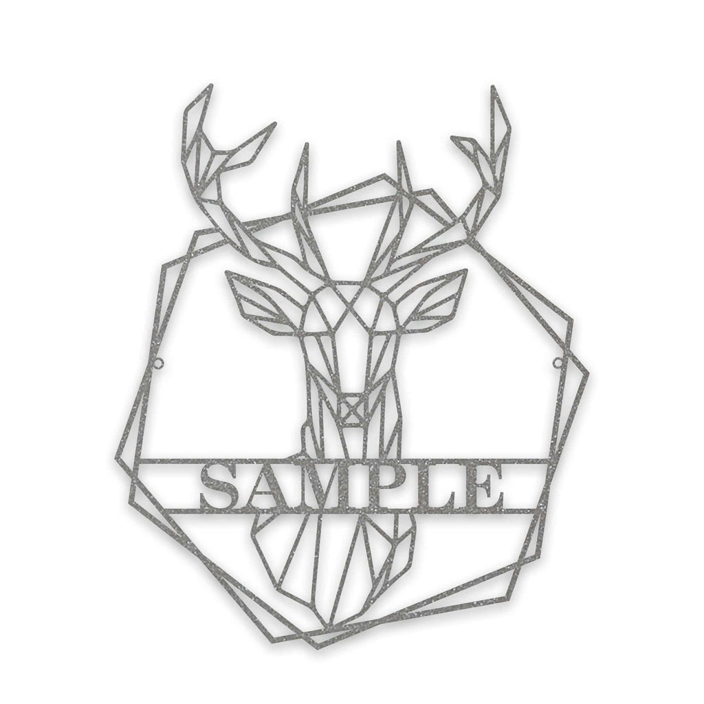 Personalized Geometrix Buck Metal Sign
