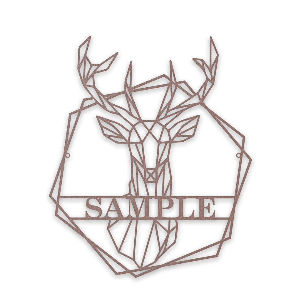 Personalized Geometrix Buck Metal Sign