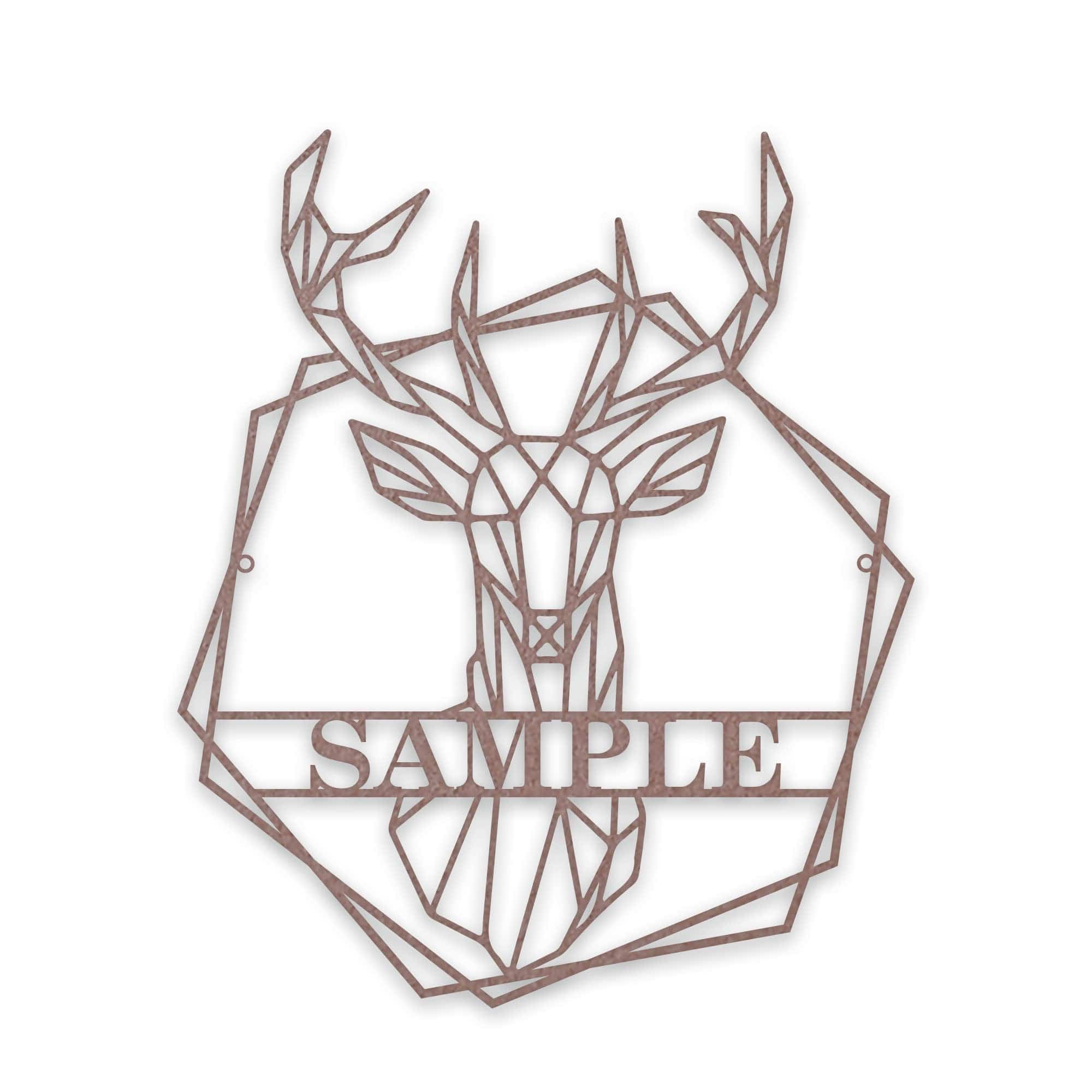 Personalized Geometrix Buck Metal Sign