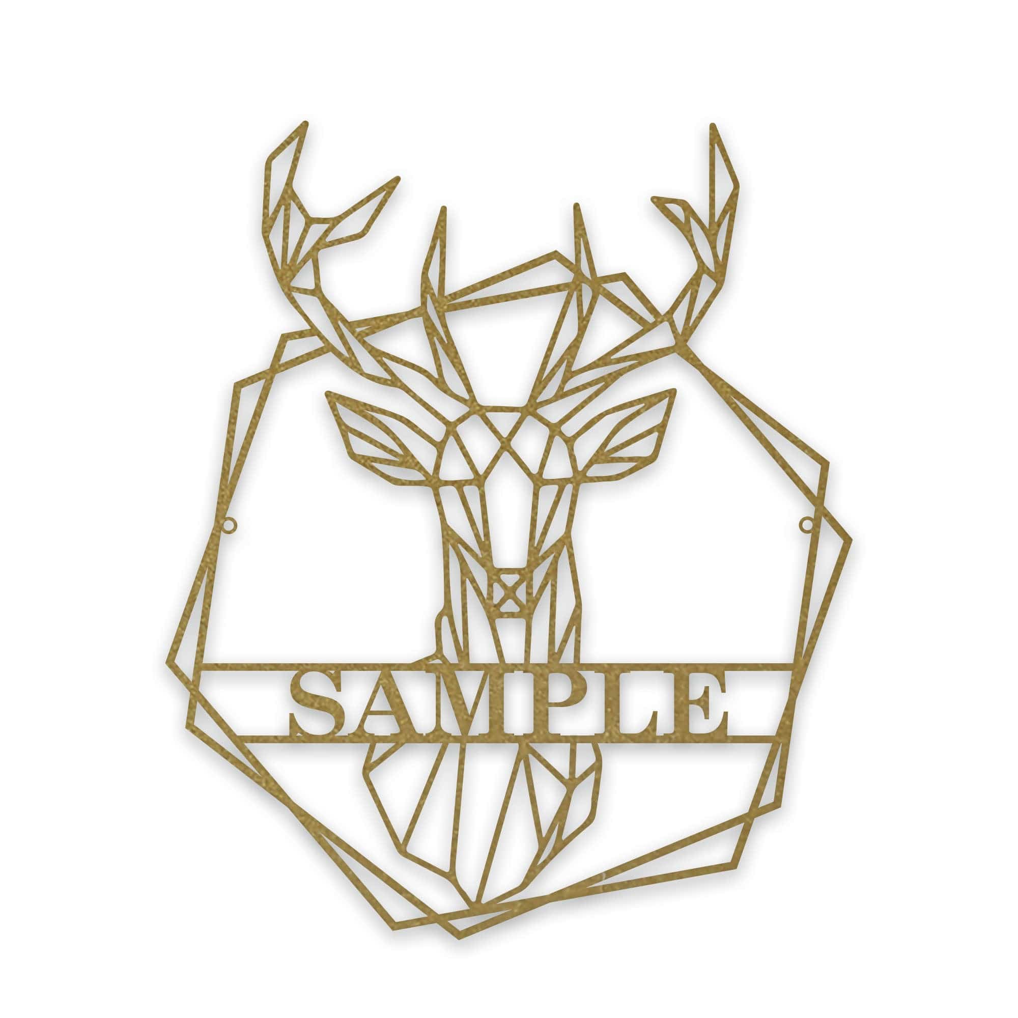 Personalized Geometrix Buck Metal Sign