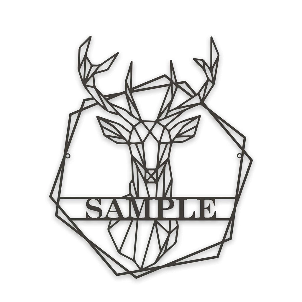 Personalized Geometrix Buck Metal Sign