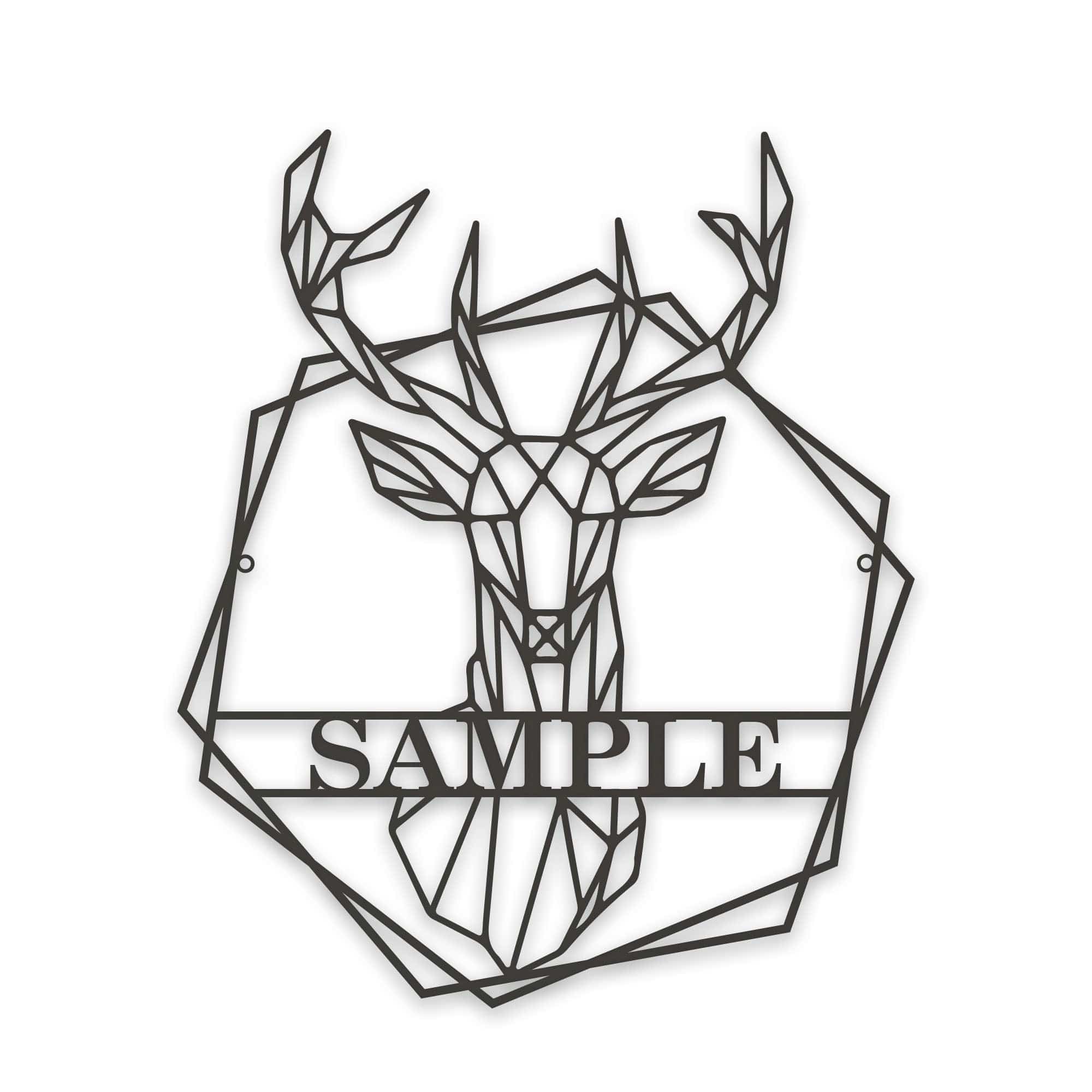 Personalized Geometrix Buck Metal Sign