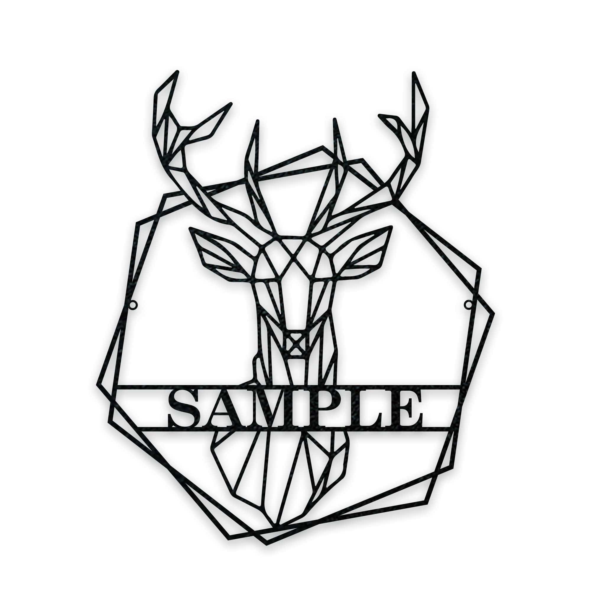 Personalized Geometrix Buck Metal Sign