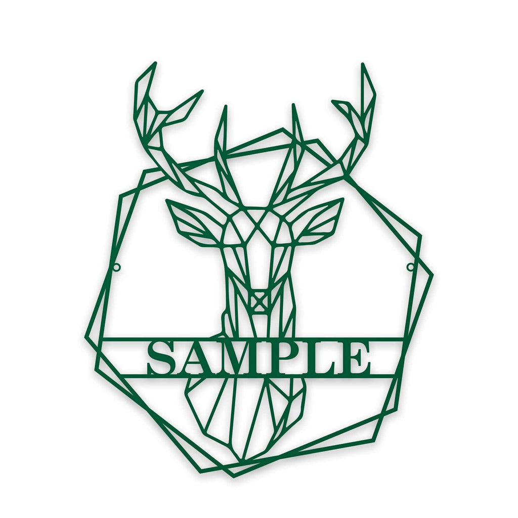 Personalized Geometrix Buck Metal Sign