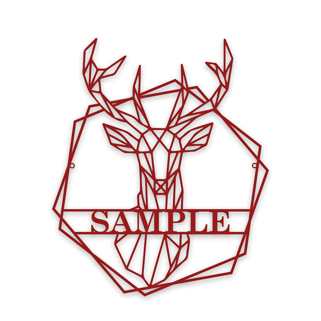 Personalized Geometrix Buck Metal Sign