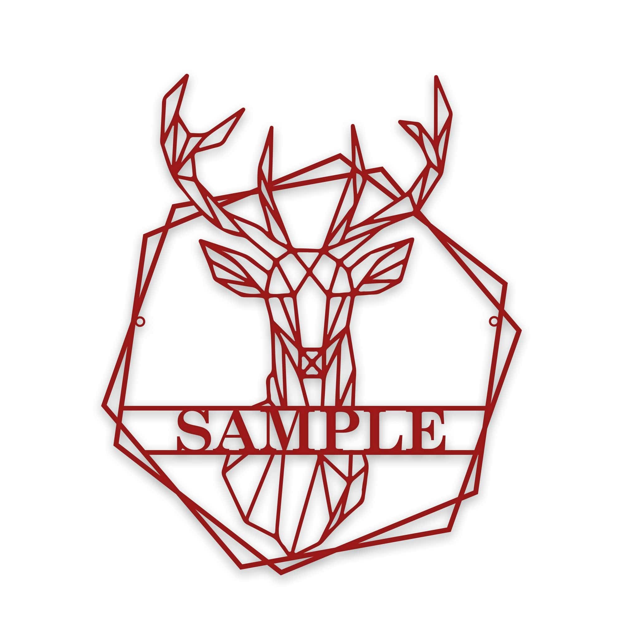 Personalized Geometrix Buck Metal Sign