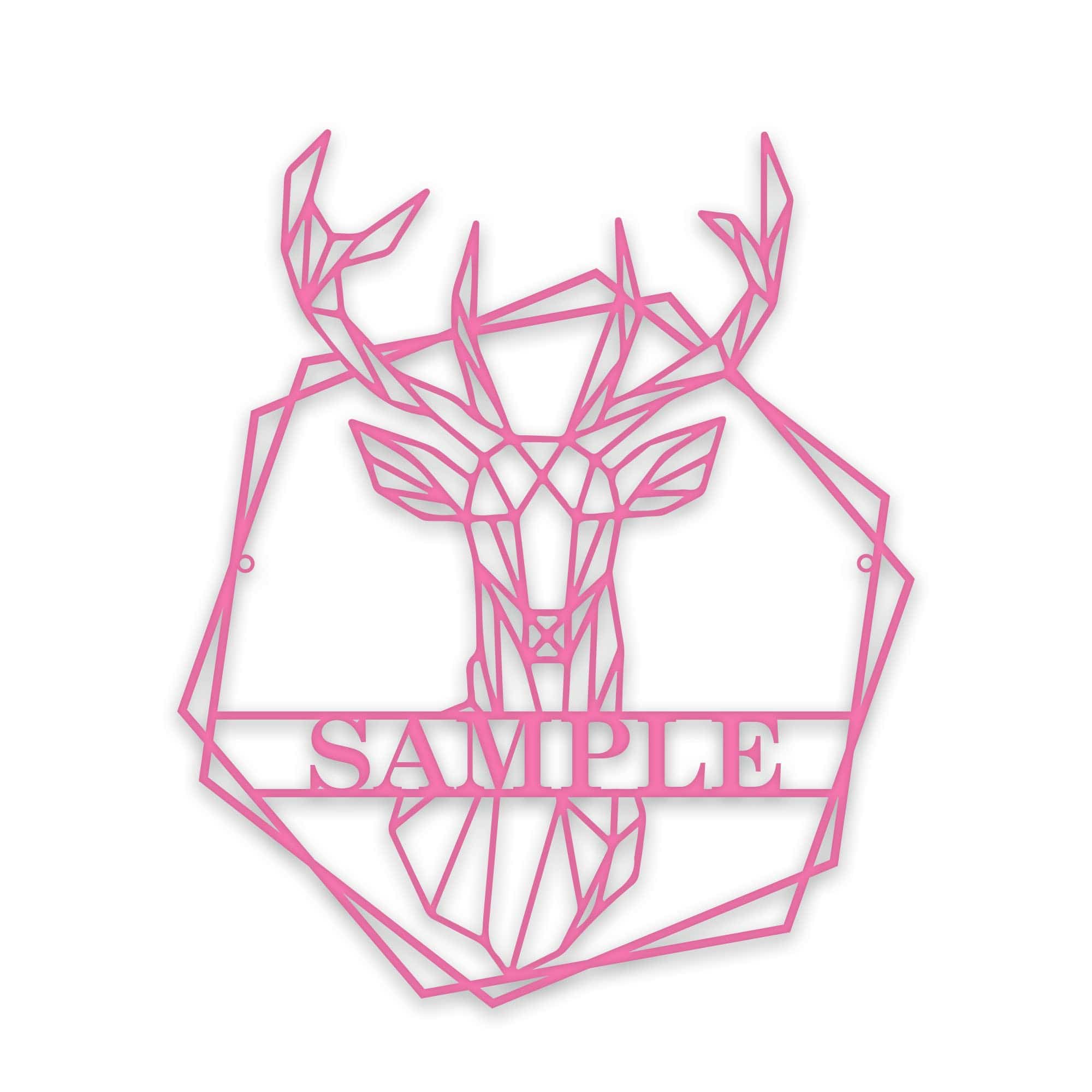 Personalized Geometrix Buck Metal Sign