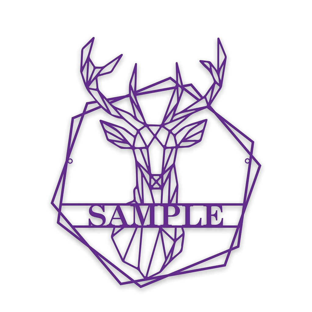 Personalized Geometrix Buck Metal Sign