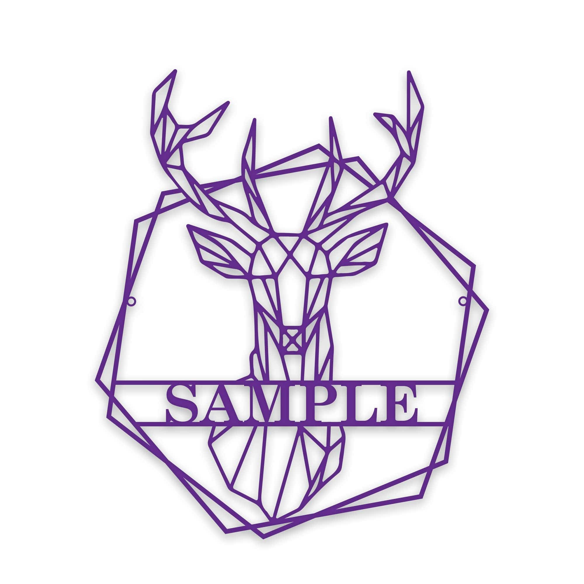 Personalized Geometrix Buck Metal Sign