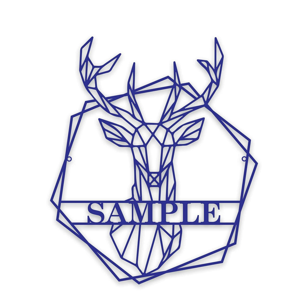 Personalized Geometrix Buck Metal Sign