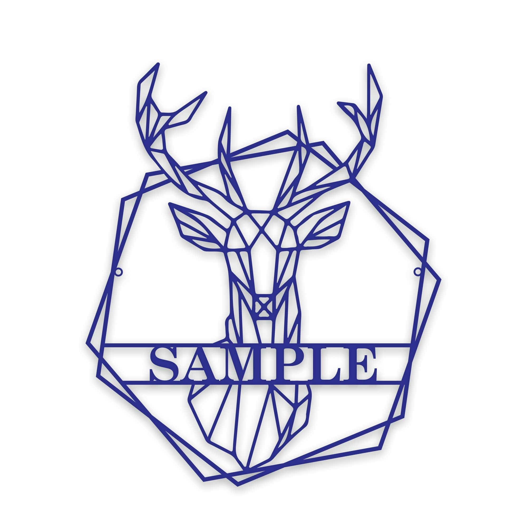 Personalized Geometrix Buck Metal Sign
