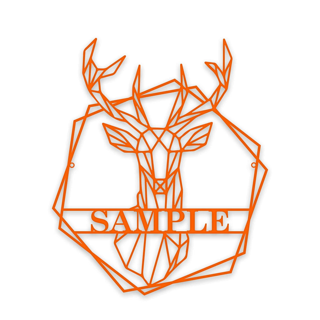 Personalized Geometrix Buck Metal Sign