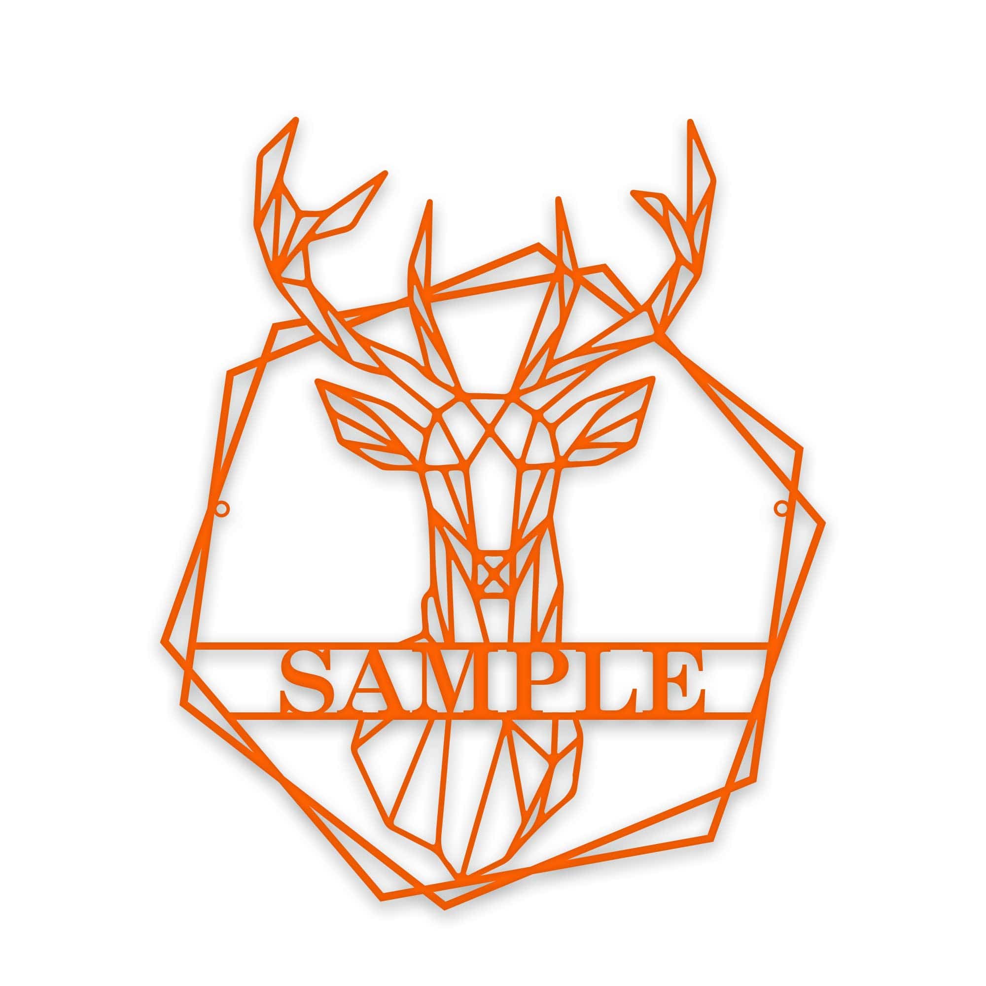 Personalized Geometrix Buck Metal Sign