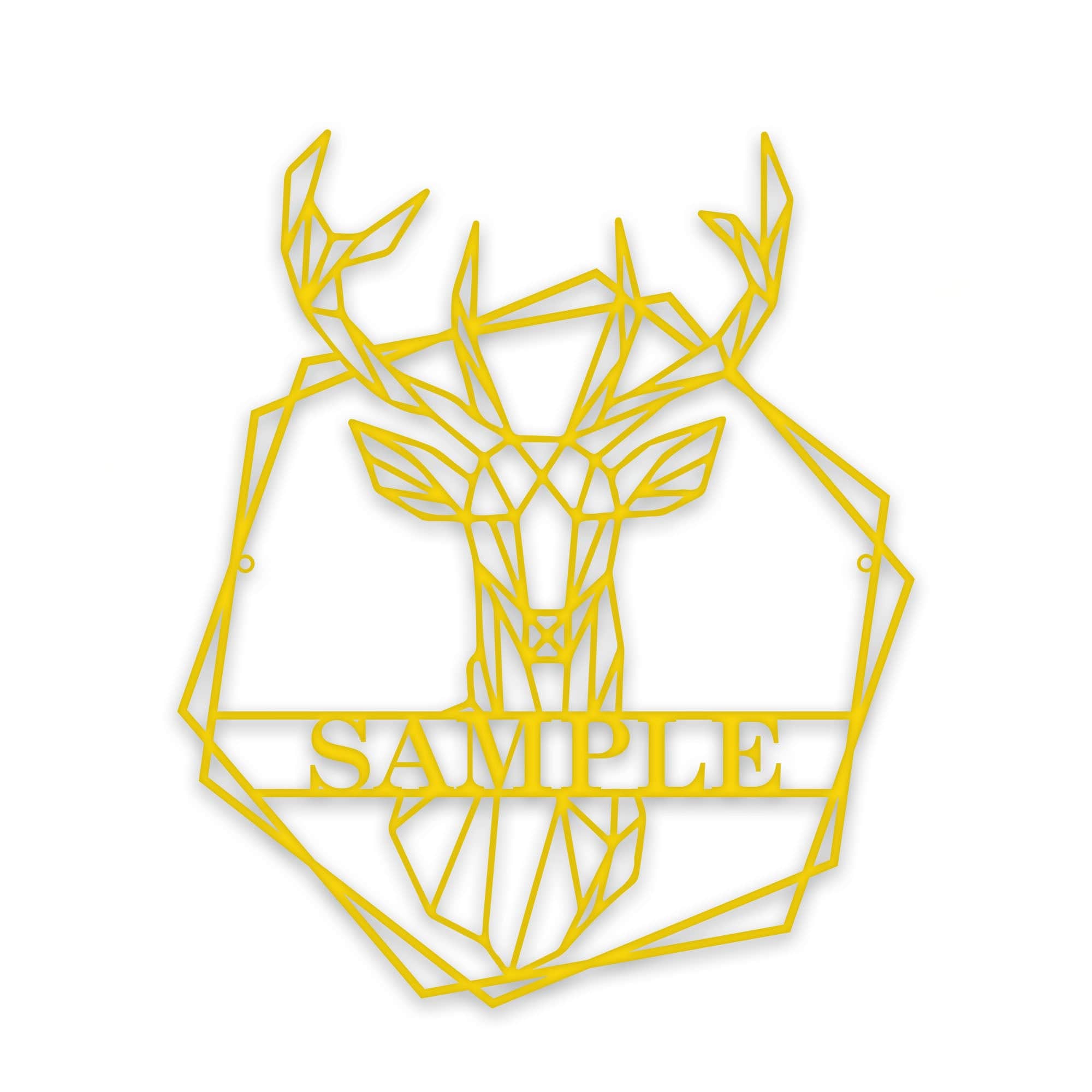 Personalized Geometrix Buck Metal Sign