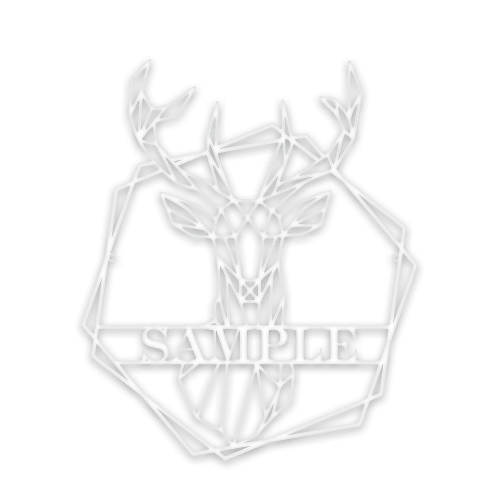 Personalized Geometrix Buck Metal Sign