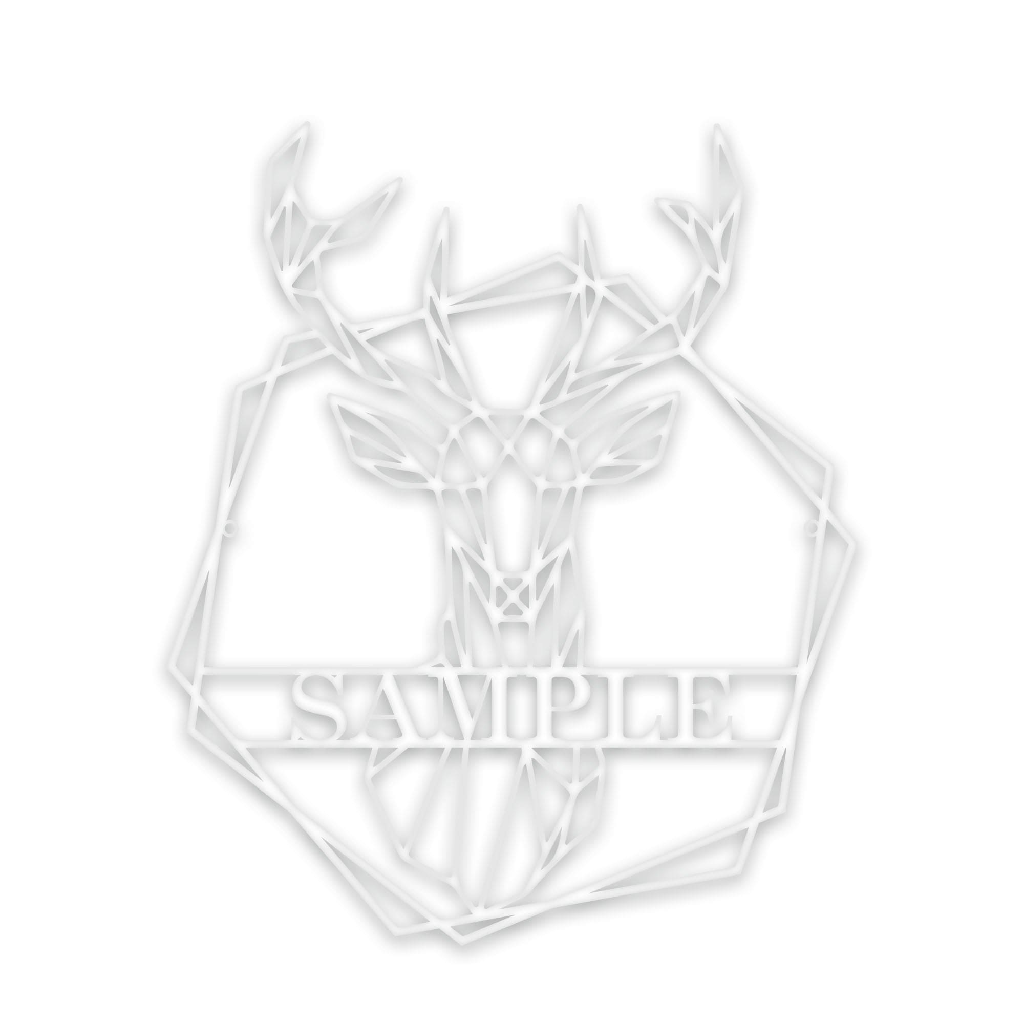 Personalized Geometrix Buck Metal Sign