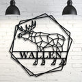 Personalized Geometrix Moose Metal Sign