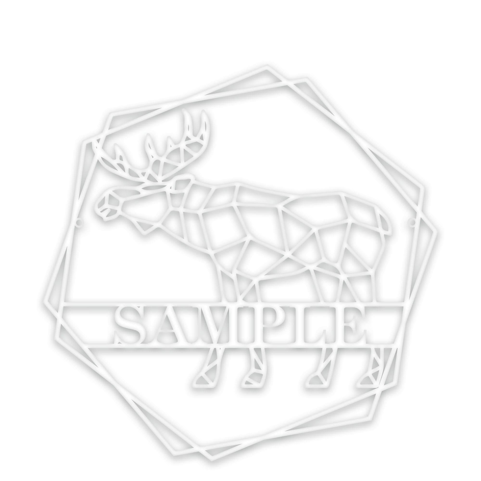 Personalized Geometrix Moose Metal Sign