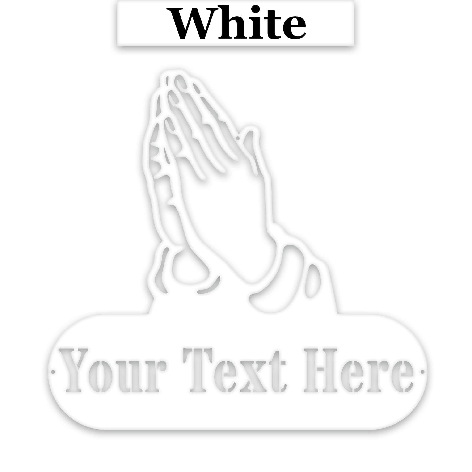 Praying Hands Personalized Religious Monogram