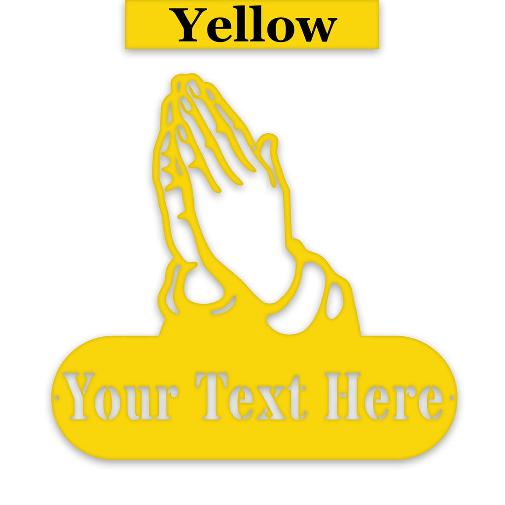 Praying Hands Personalized Religious Monogram