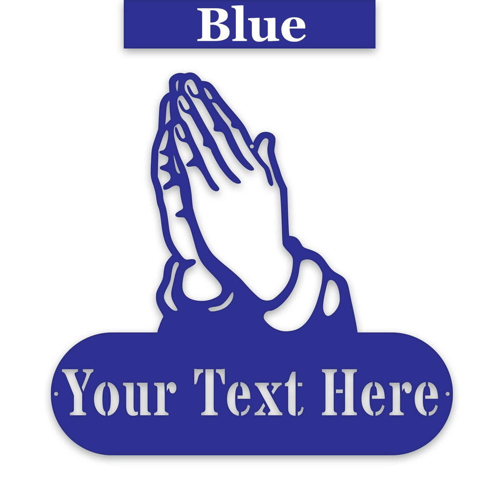 Praying Hands Personalized Religious Monogram