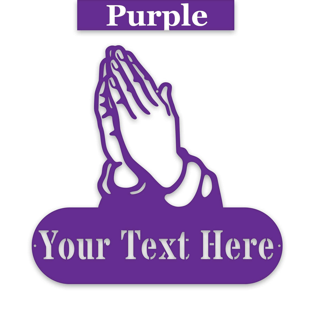 Praying Hands Personalized Religious Monogram