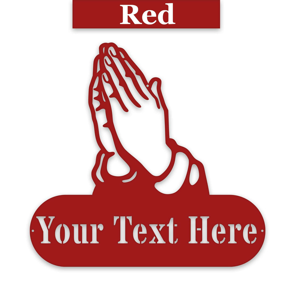Praying Hands Personalized Religious Monogram