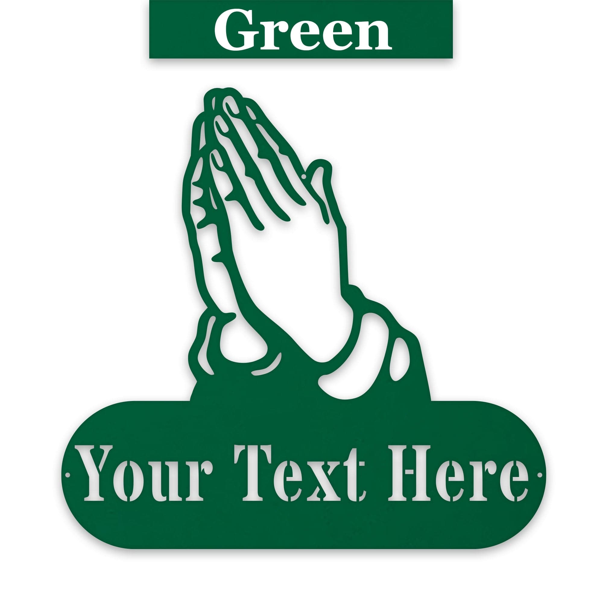 Praying Hands Personalized Religious Monogram