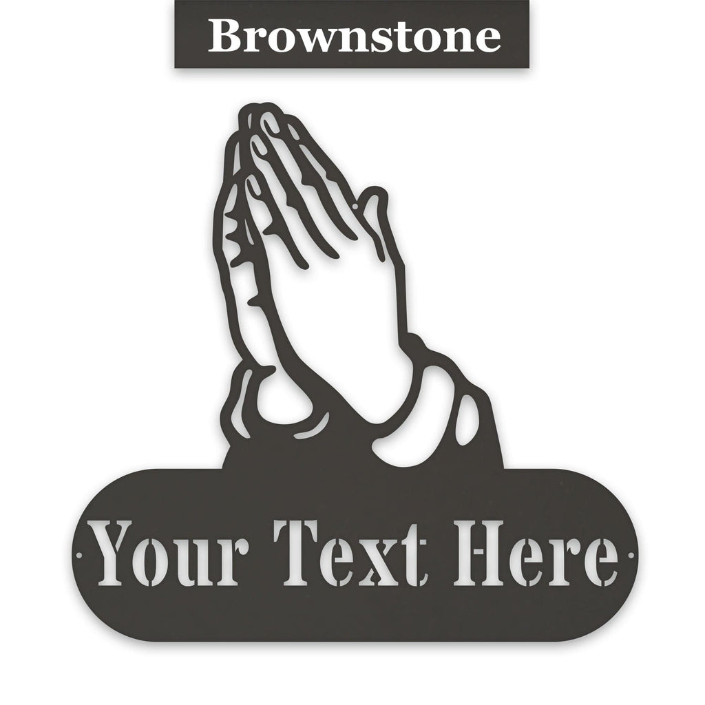 Praying Hands Personalized Religious Monogram