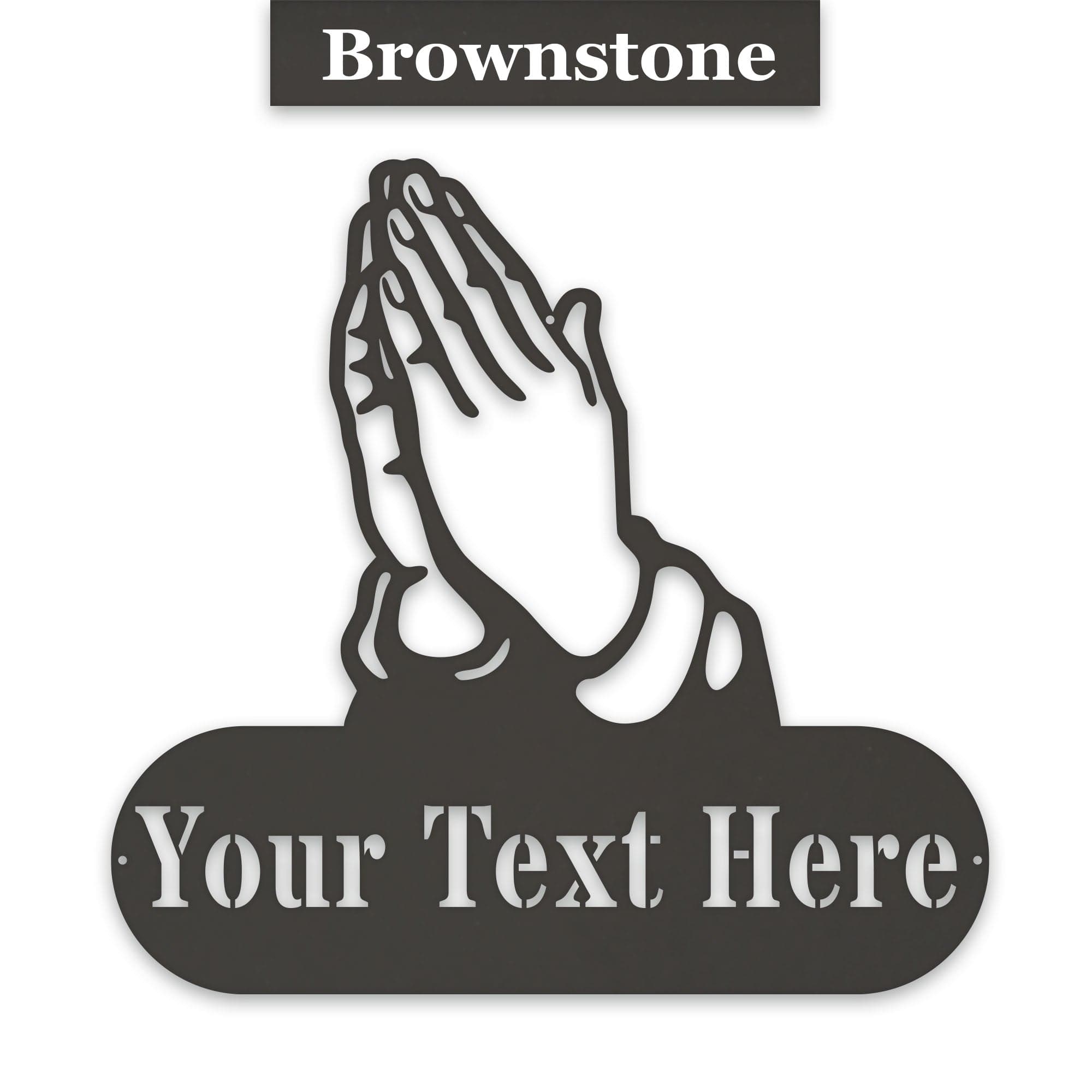 Praying Hands Personalized Religious Monogram