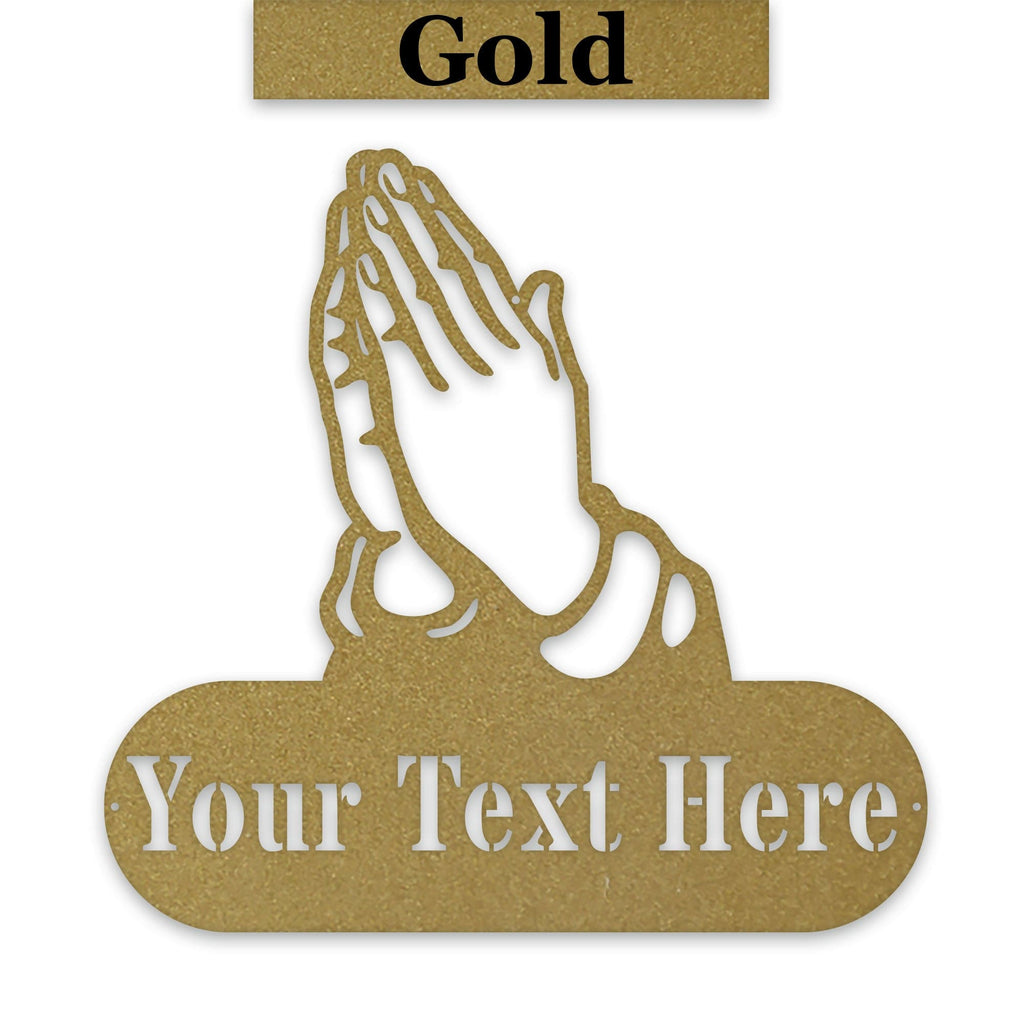 Praying Hands Personalized Religious Monogram