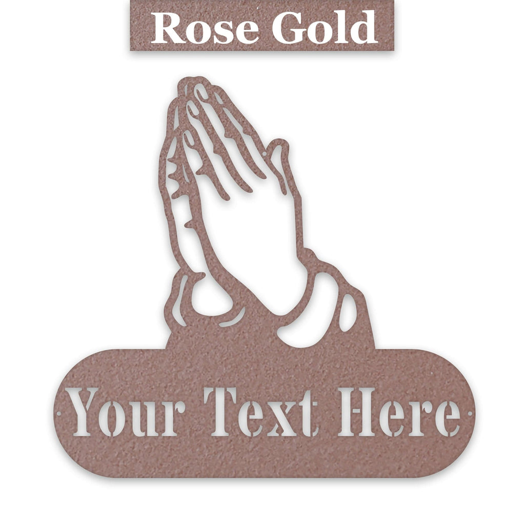 Praying Hands Personalized Religious Monogram
