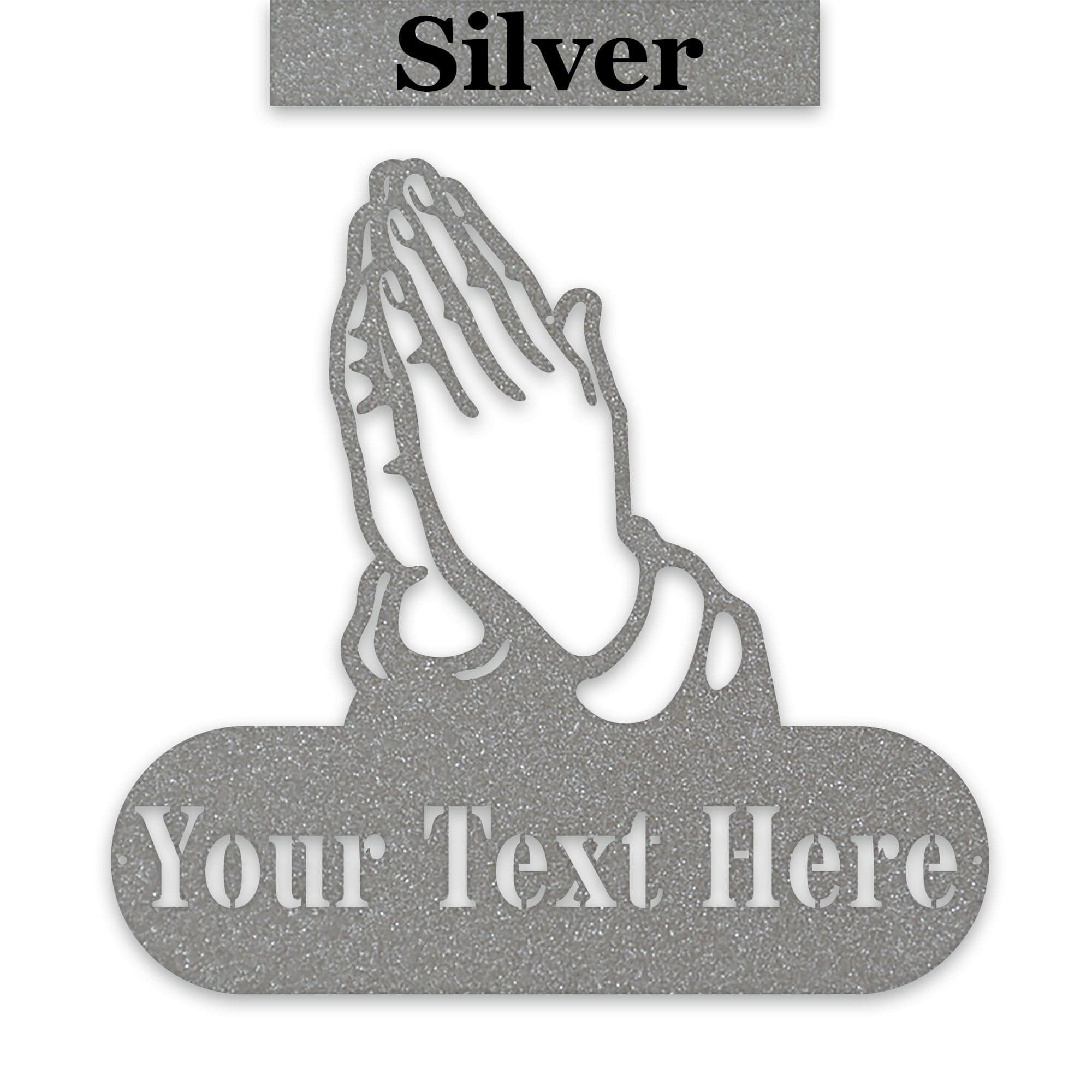 Praying Hands Personalized Religious Monogram
