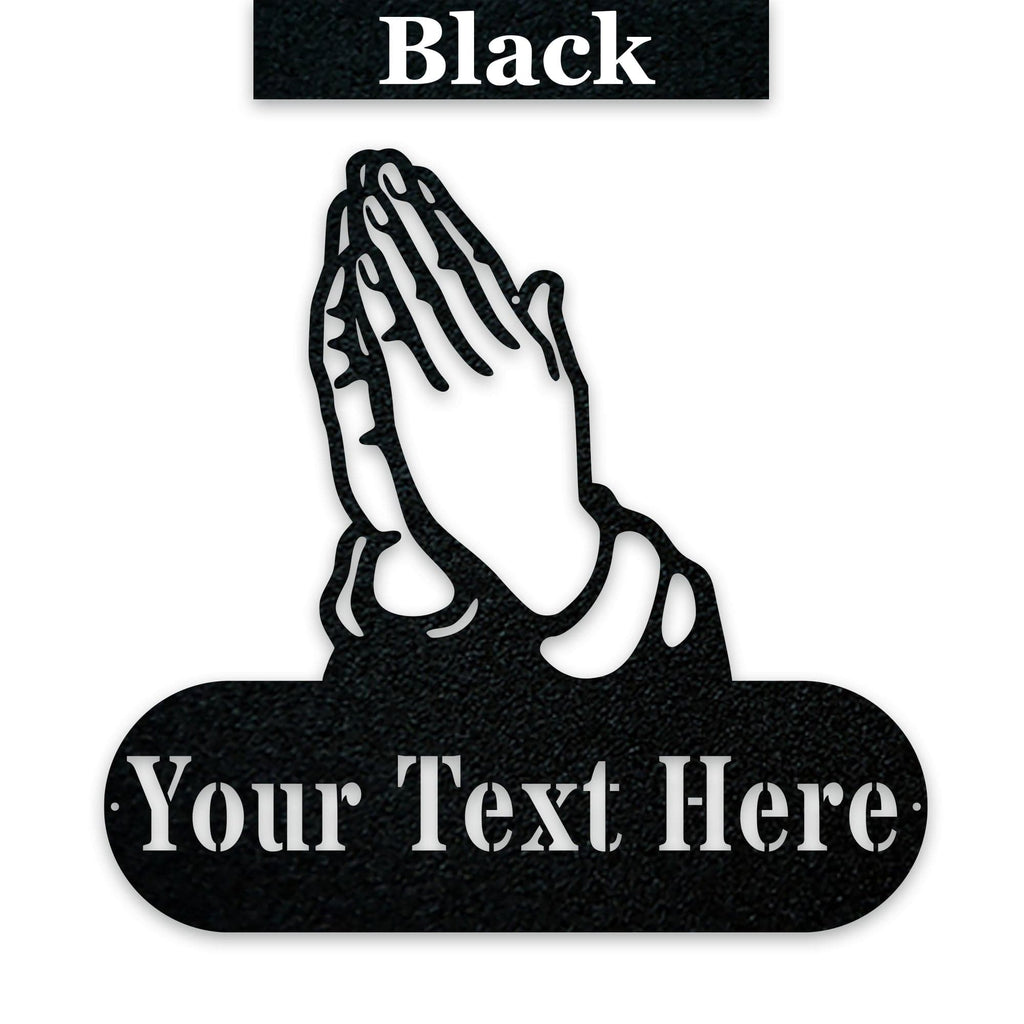Praying Hands Personalized Religious Monogram