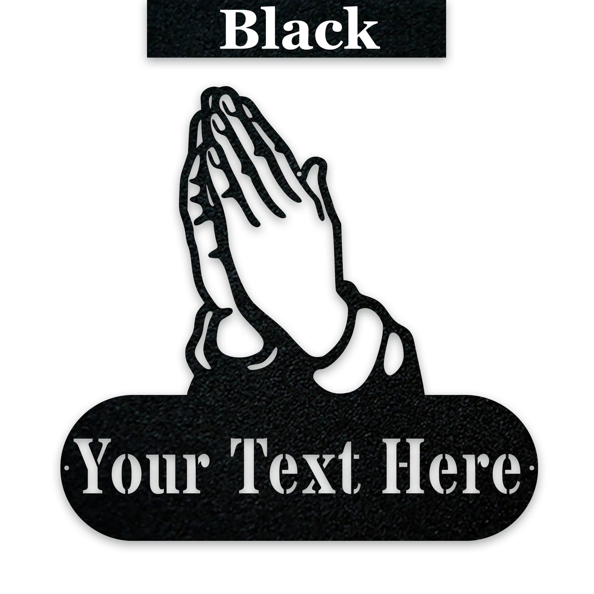 Praying Hands Personalized Religious Monogram