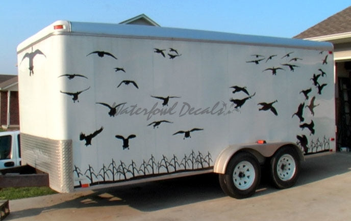 Goose Trailer Decal - Goose Trailer Decal Hunting Field Scene 9000