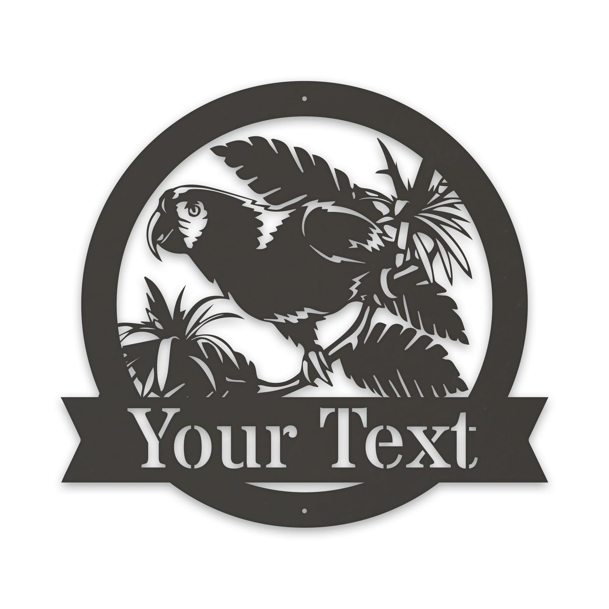 Rainforest Macaw Personalized Metal Sign