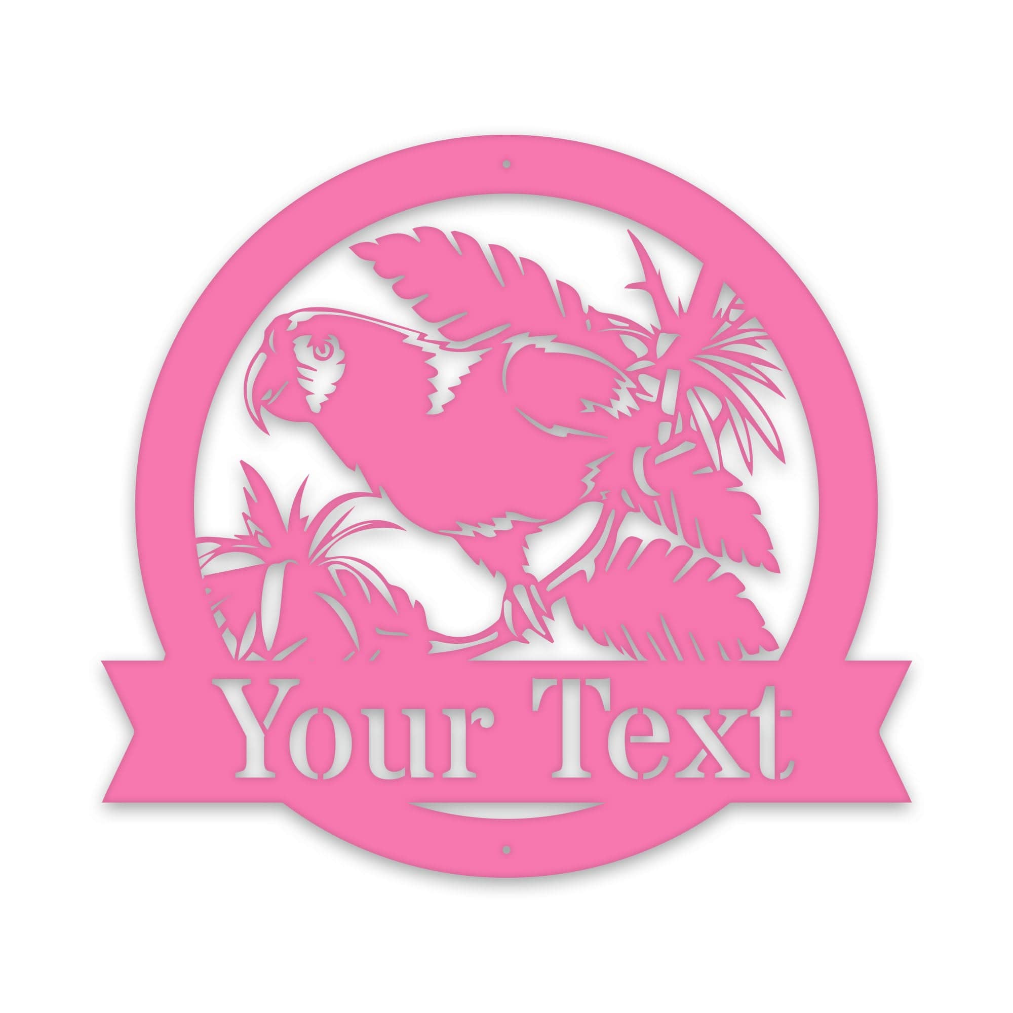 Rainforest Macaw Personalized Metal Sign