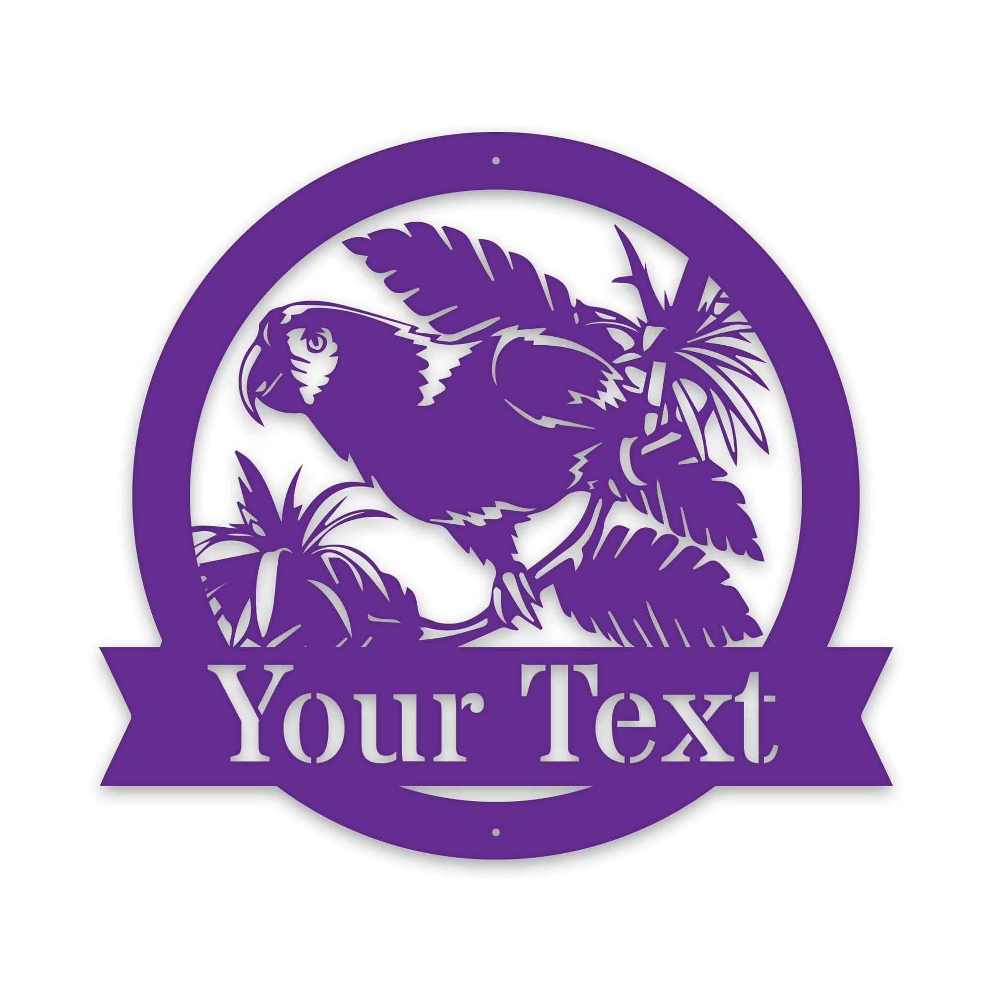 Rainforest Macaw Personalized Metal Sign