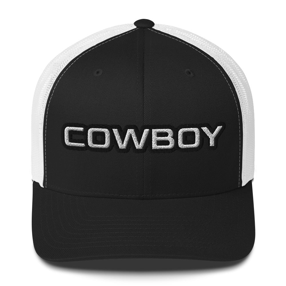 Cowboy Embroidered Trucker Cap