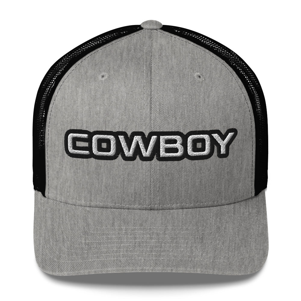 Cowboy Embroidered Trucker Cap