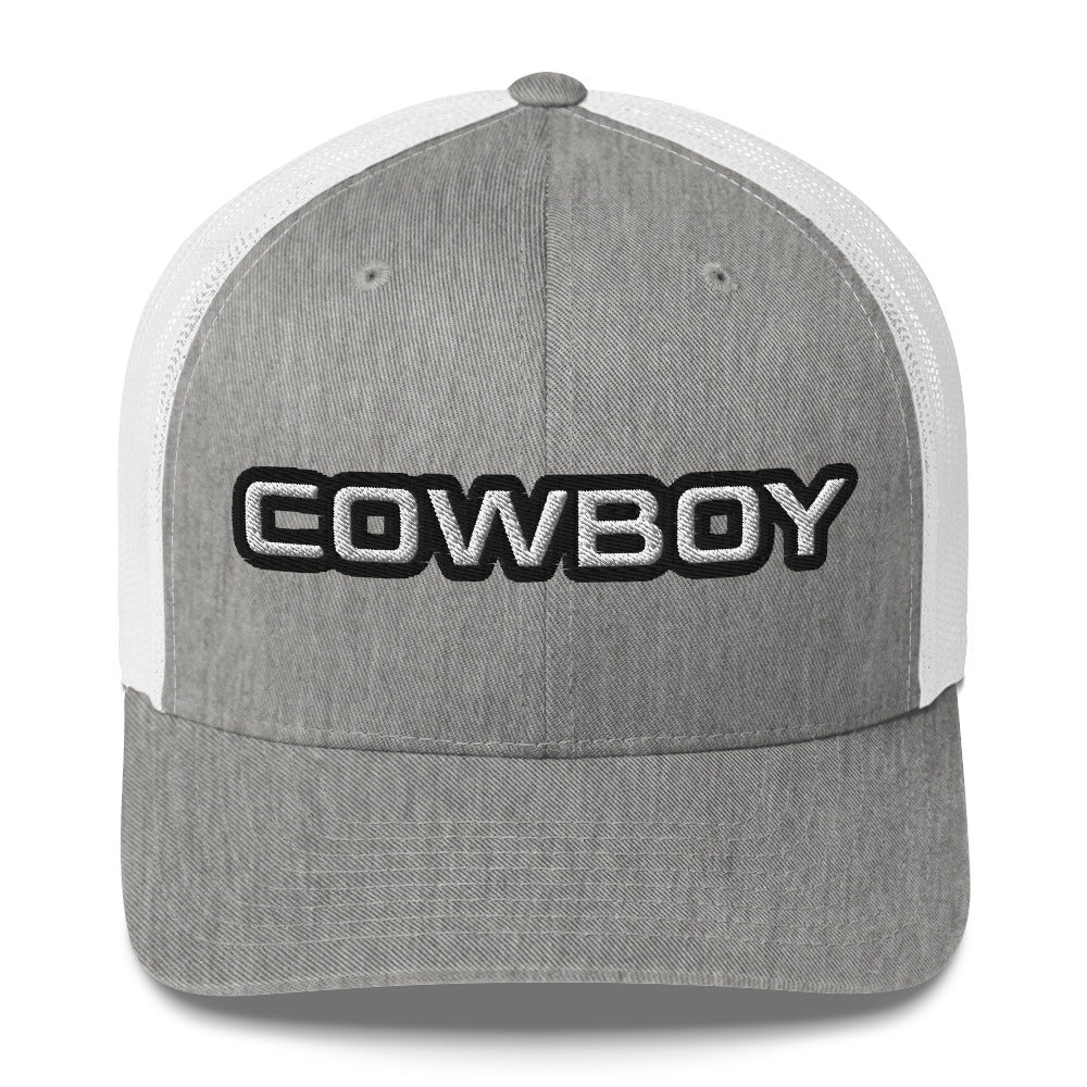 Cowboy Embroidered Trucker Cap