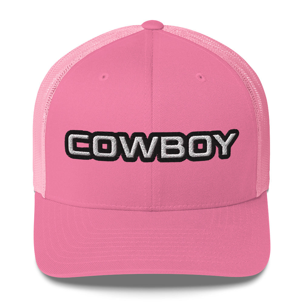 Cowboy Embroidered Trucker Cap