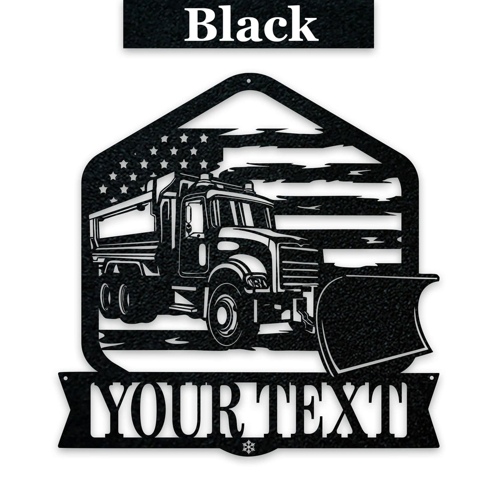 Personalized Snowplow Decor - Custom Metal Sign for Highway Worker Gift