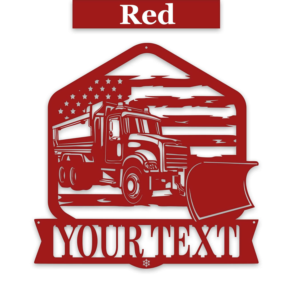 Personalized Snowplow Decor - Custom Metal Sign for Highway Worker Gift