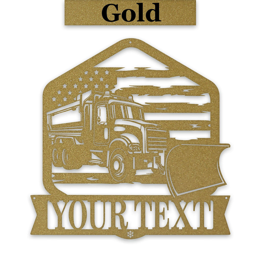 Personalized Snowplow Decor - Custom Metal Sign for Highway Worker Gift