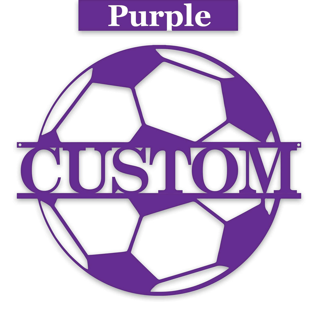 Soccer Ball - Personalized Metal Sign